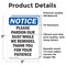 Signmission Please Pardon Our Dust While We, 3.5 in W x Rectangle, Vinyl Decal OS-2PACK-NS-D-35-V-17546 - alternate 6